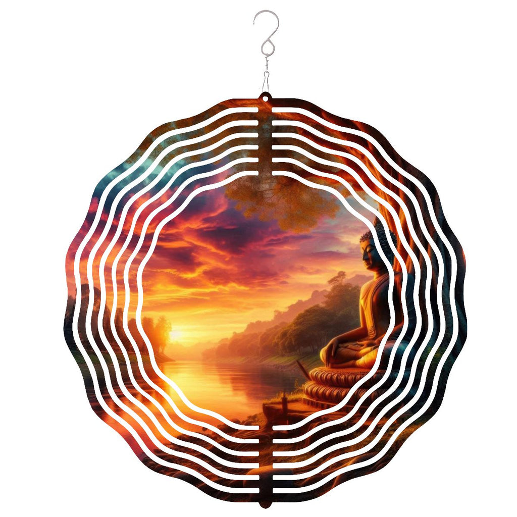 Wind Spinner 3D Metal Hanging Ornament (Made in USA) - Gregg Acini Adoree Designs - Garden Decor