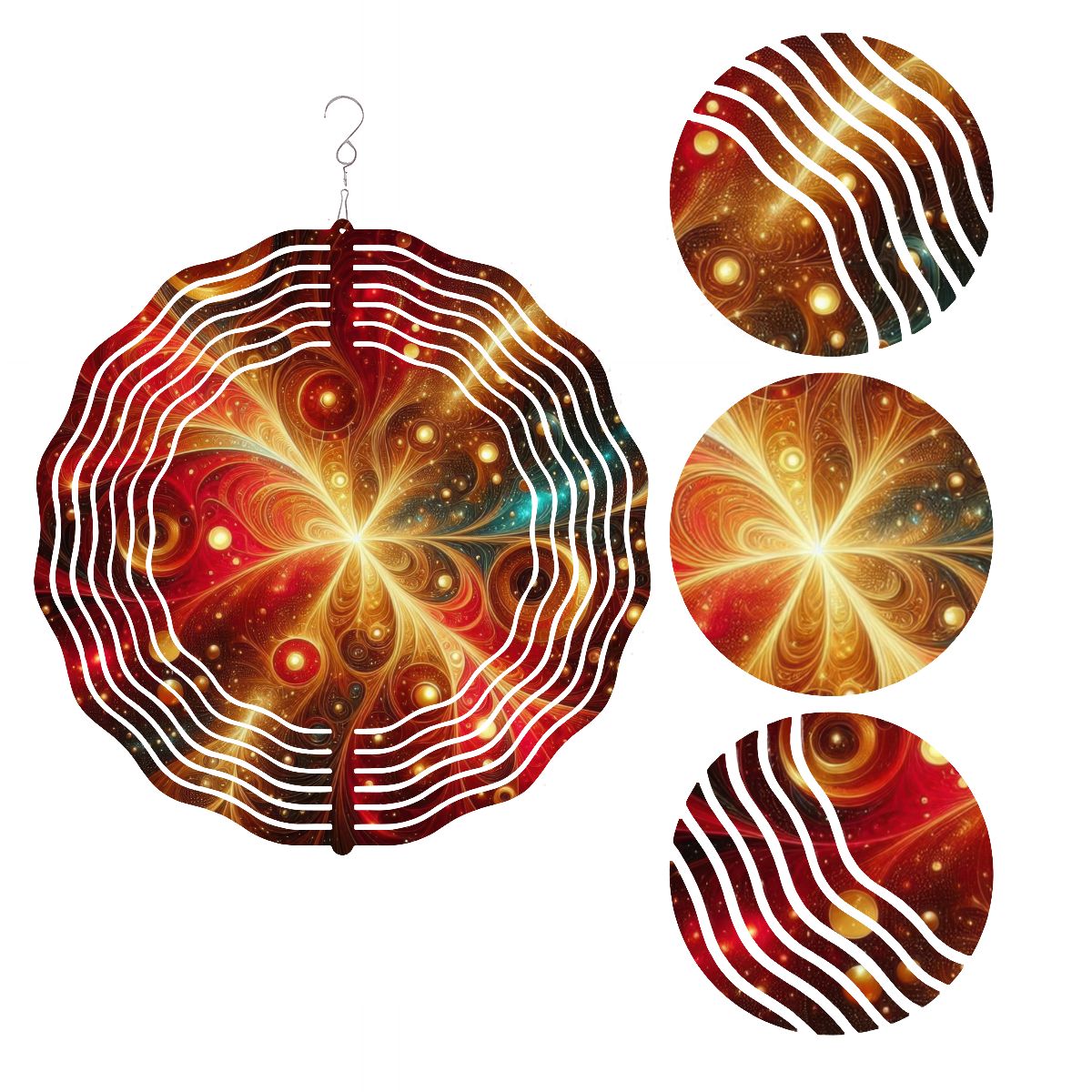 Wind Spinner 3D Metal Hanging Ornament (Made in USA) - Gregg Acini Adoree Designs - Garden Decor