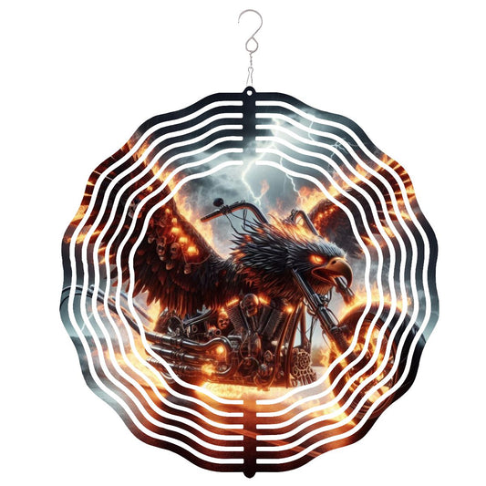 Wind Spinner 3D Metal Hanging Ornament (Made in USA) - Gregg Acini Adoree Designs - Garden Decor