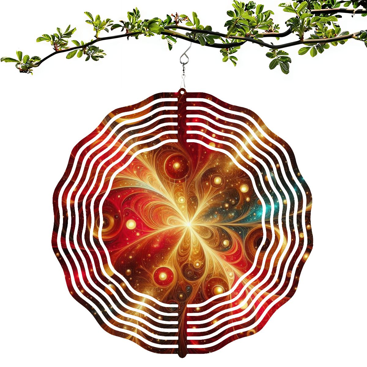 Wind Spinner 3D Metal Hanging Ornament (Made in USA) - Gregg Acini Adoree Designs - Garden Decor