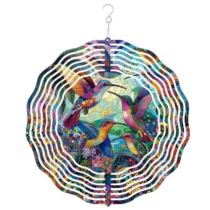Wind Spinner 3D Metal Hanging Ornament (Made in USA) - Gregg Acini Adoree Designs - Garden Decor