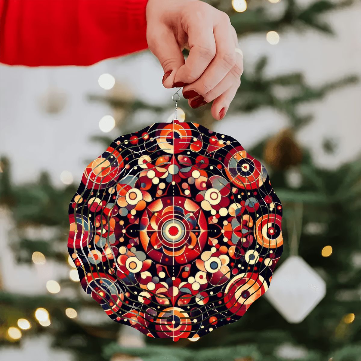 Wind Spinner 3D Metal Hanging Ornament (Made in USA) - Gregg Acini Adoree Designs - Garden Decor