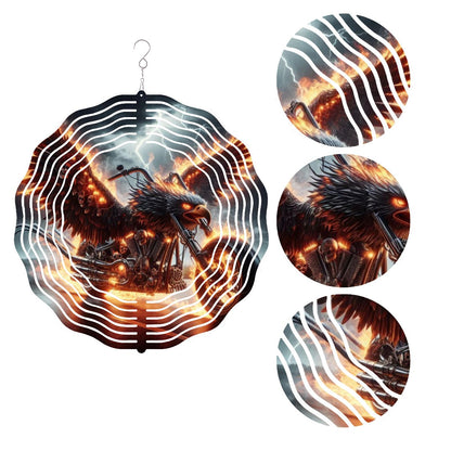 Wind Spinner 3D Metal Hanging Ornament (Made in USA) - Gregg Acini Adoree Designs - Garden Decor