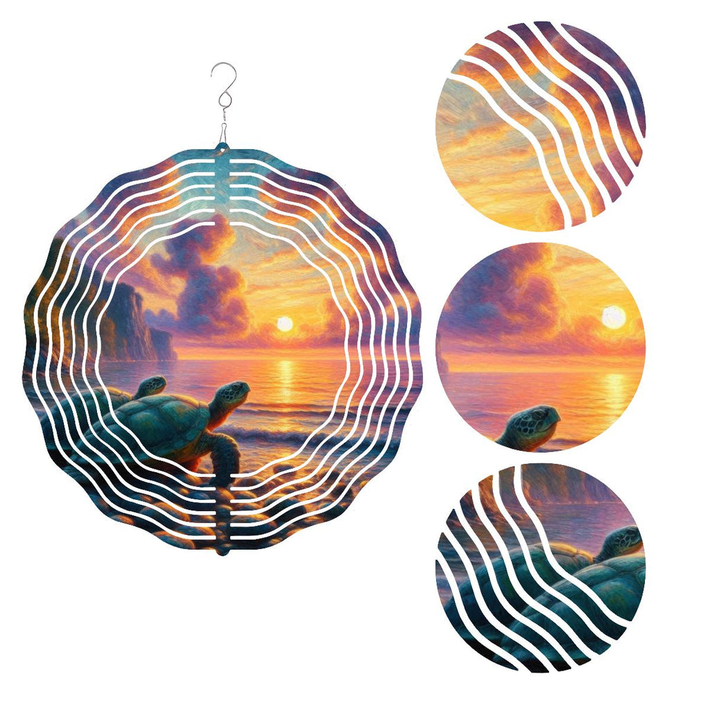 Wind Spinner 3D Metal Hanging Ornament (Made in USA) - Gregg Acini Adoree Designs - Garden Decor