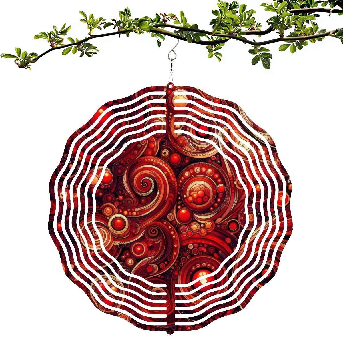 Wind Spinner 3D Metal Hanging Ornament (Made in USA) - Gregg Acini Adoree Designs - Garden Decor