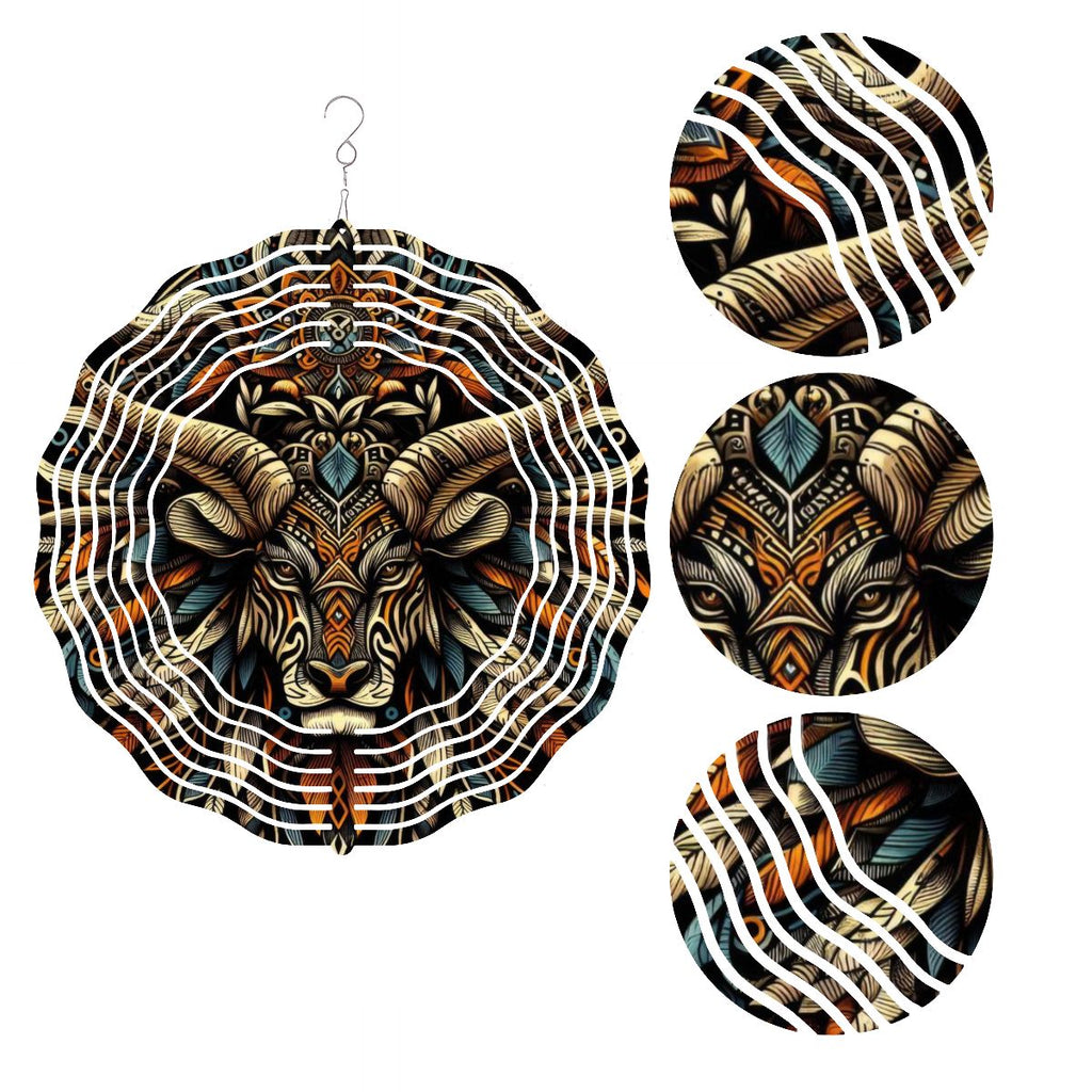 Wind Spinner 3D Metal Hanging Ornament (Made in USA) - Gregg Acini Adoree Designs - Garden Decor