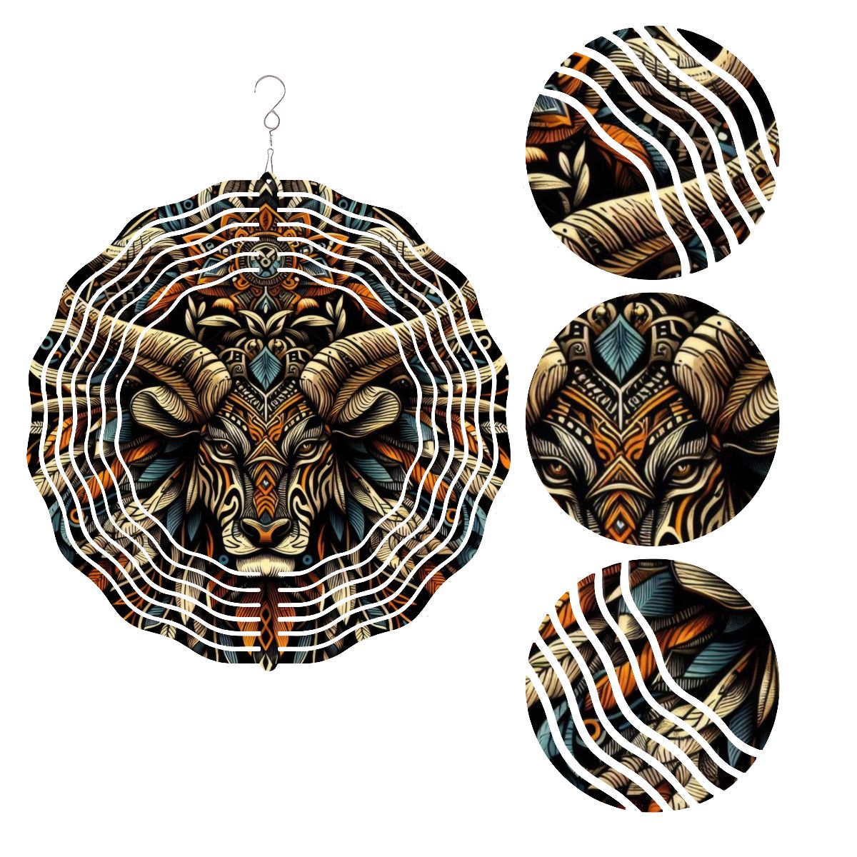 Wind Spinner 3D Metal Hanging Ornament (Made in USA) - Gregg Acini Adoree Designs - Garden Decor