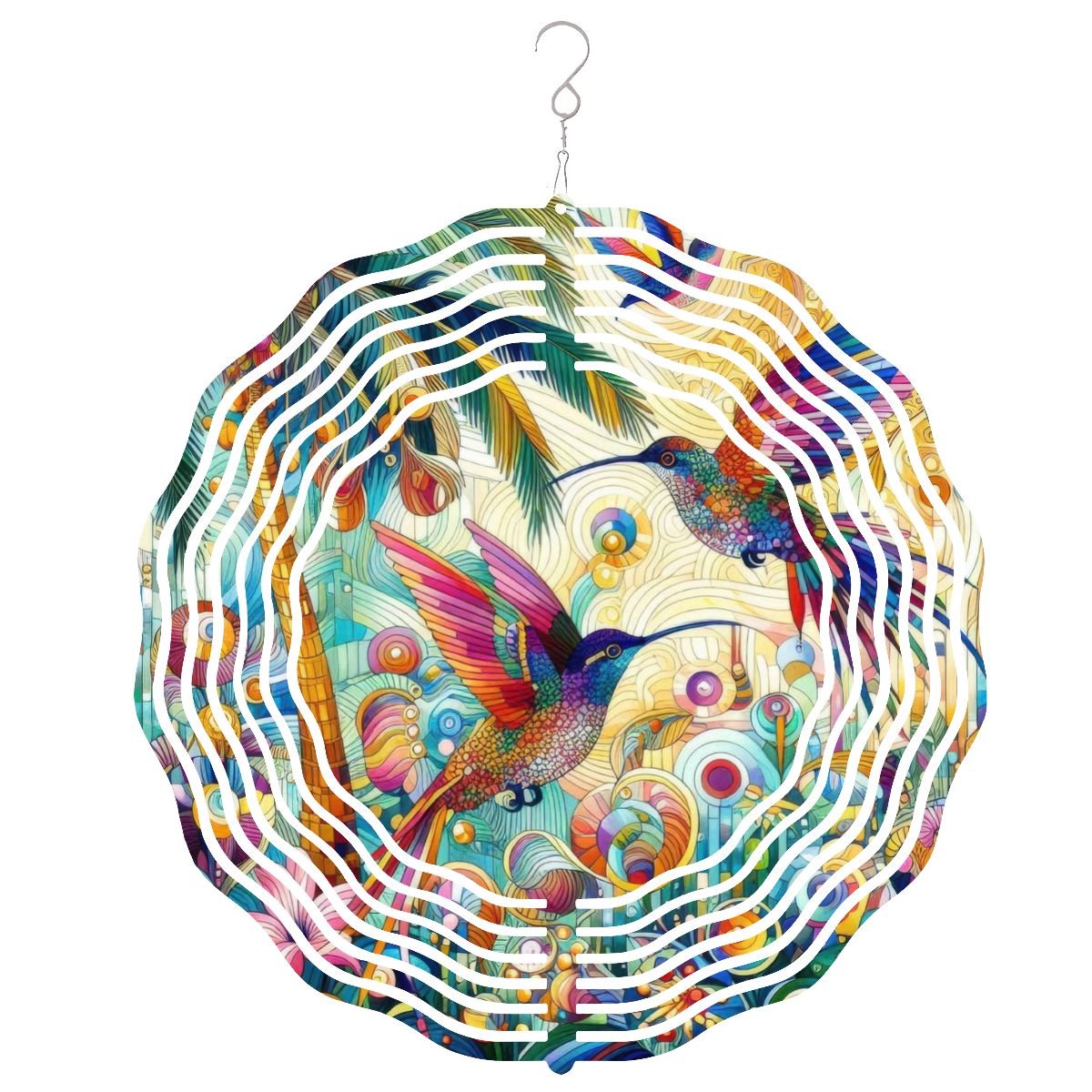 Wind Spinner 3D Metal Hanging Ornament (Made in USA) - Gregg Acini Adoree Designs - Garden Decor