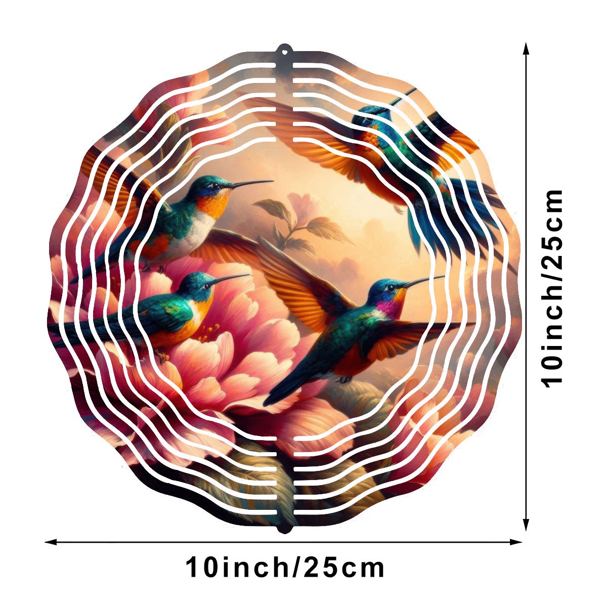 Wind Spinner 3D Metal Hanging Ornament (Made in USA) - Gregg Acini Adoree Designs - Garden Decor