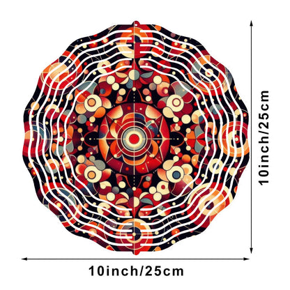 Wind Spinner 3D Metal Hanging Ornament (Made in USA) - Gregg Acini Adoree Designs - Garden Decor