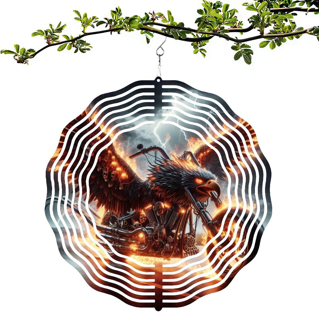 Wind Spinner 3D Metal Hanging Ornament (Made in USA) - Gregg Acini Adoree Designs - Garden Decor