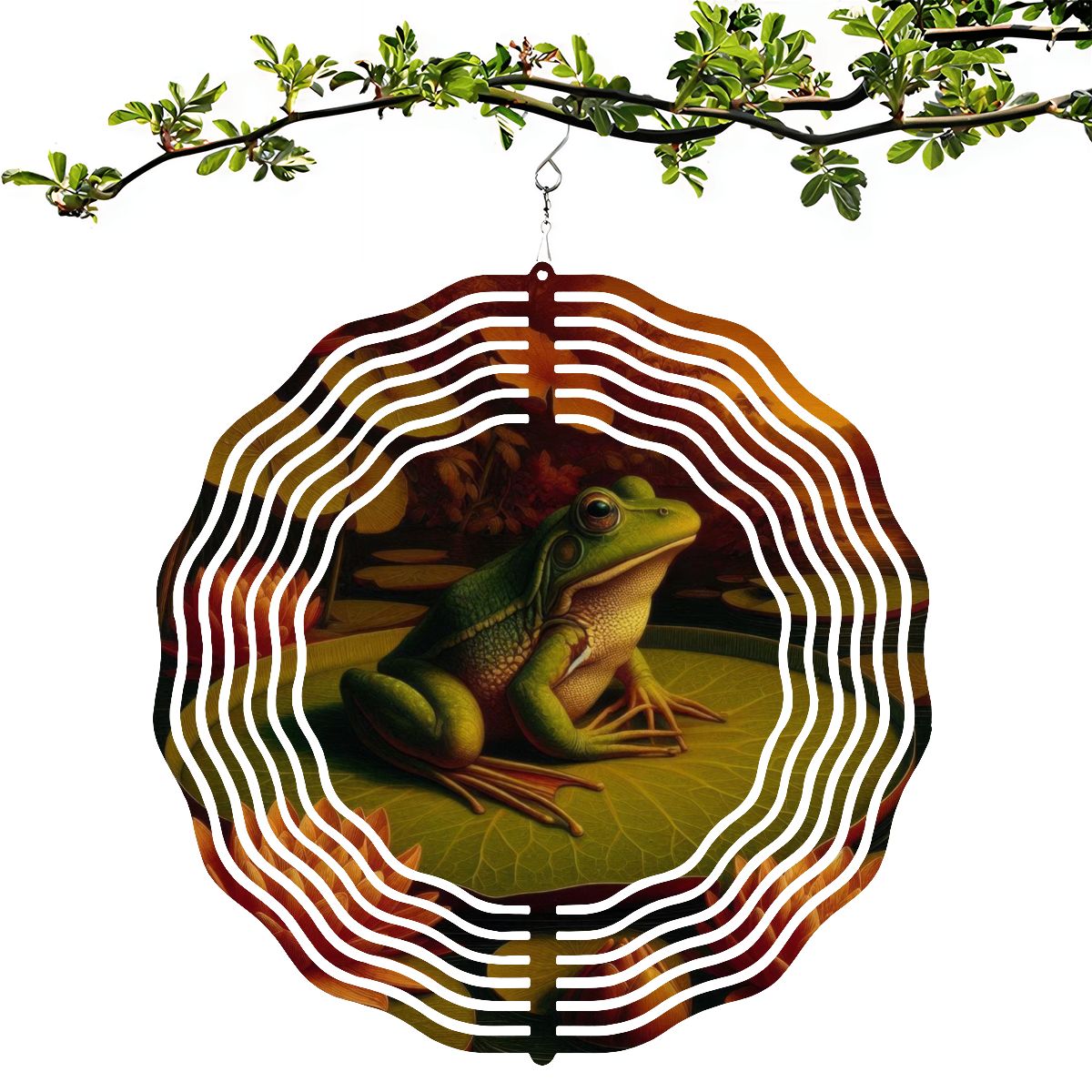 Wind Spinner 3D Metal Hanging Ornament (Made in USA) - Gregg Acini Adoree Designs - Garden Decor