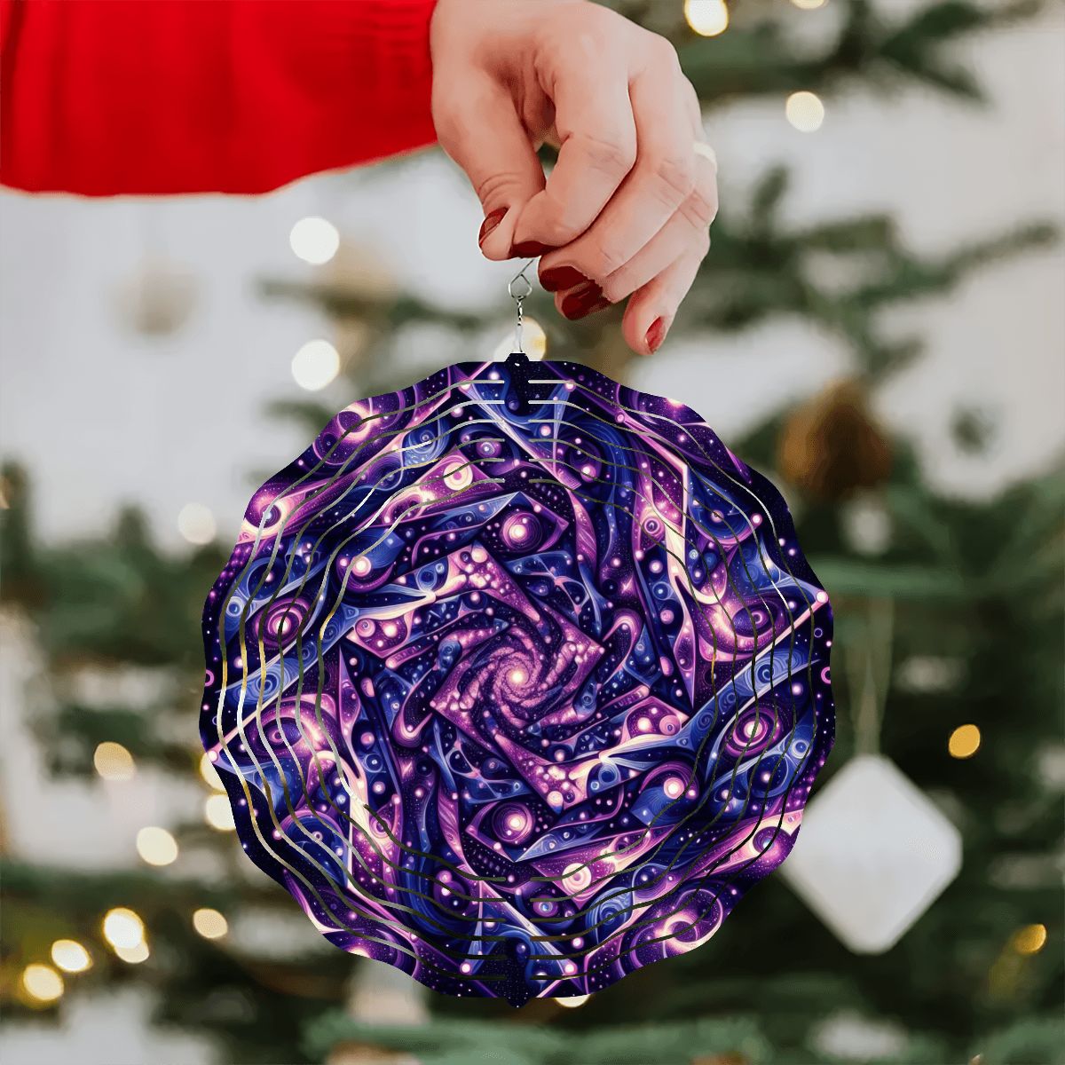 Wind Spinner 3D Metal Hanging Ornament (Made in USA) - Gregg Acini Adoree Designs - Garden Decor