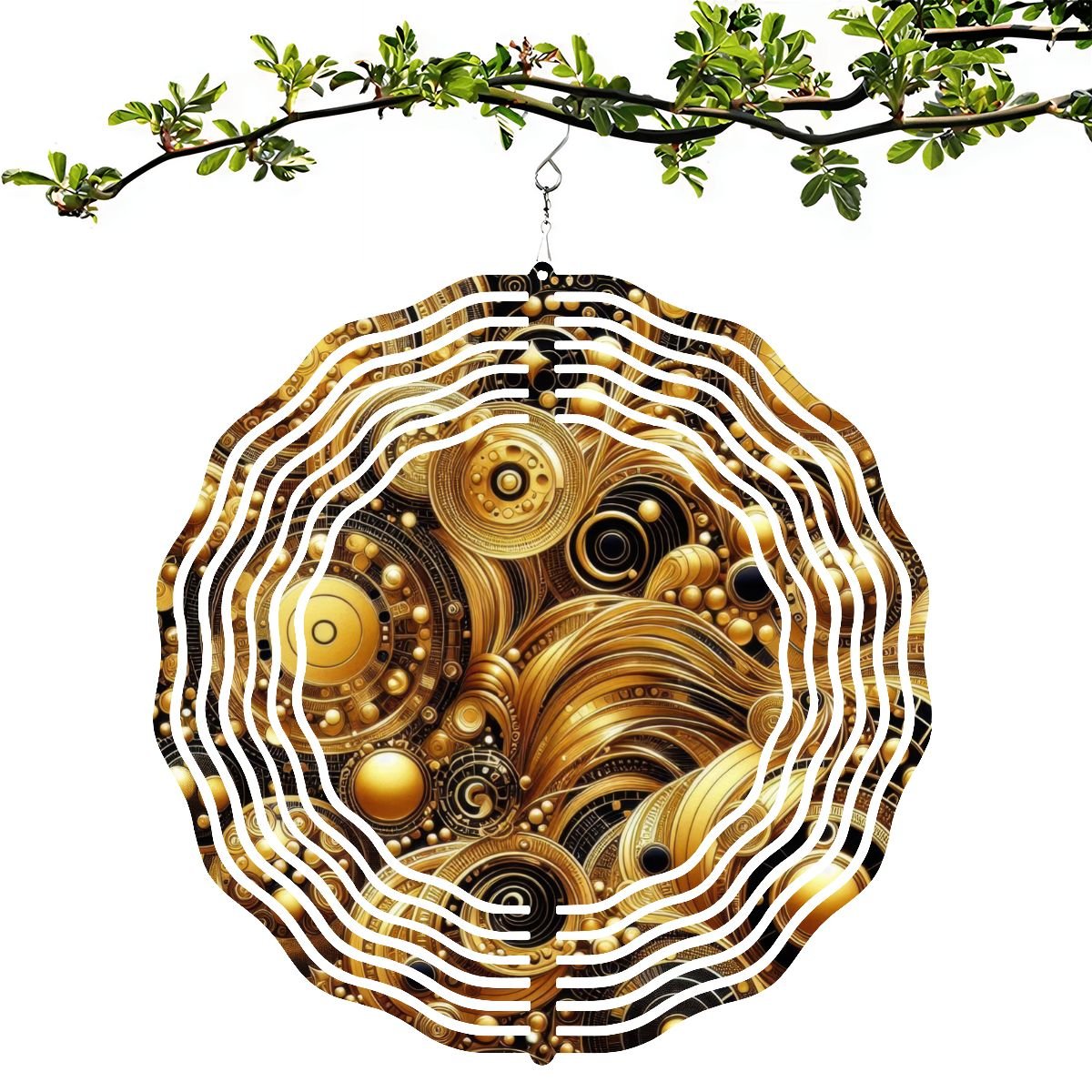 Wind Spinner 3D Metal Hanging Ornament (Made in USA) - Gregg Acini Adoree Designs - Garden Decor