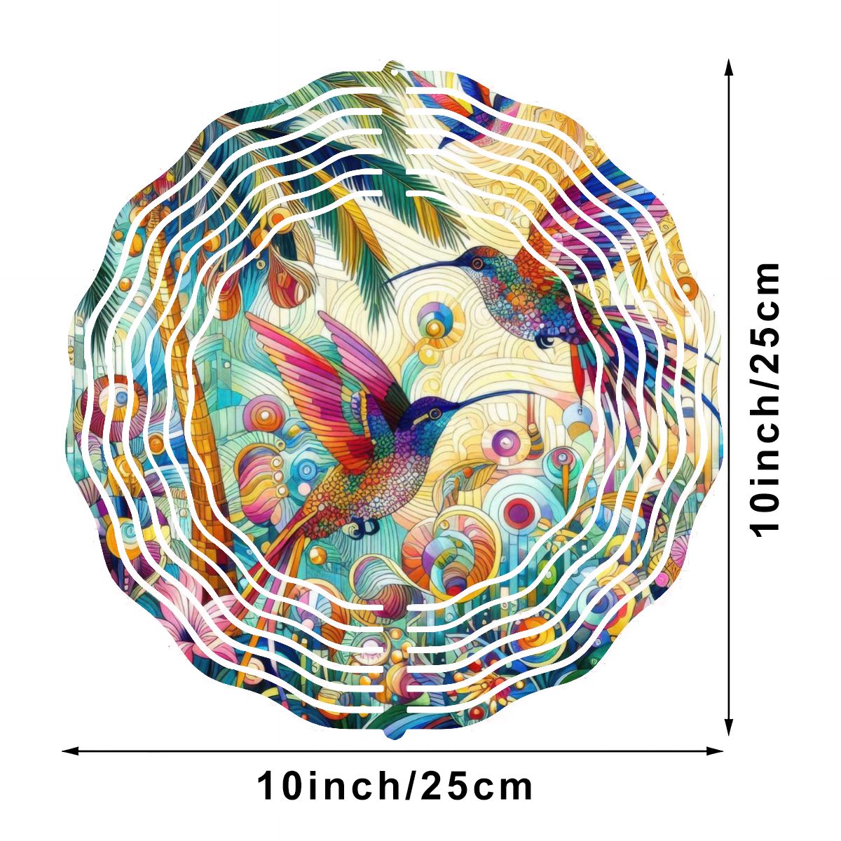 Wind Spinner 3D Metal Hanging Ornament (Made in USA) - Gregg Acini Adoree Designs - Garden Decor