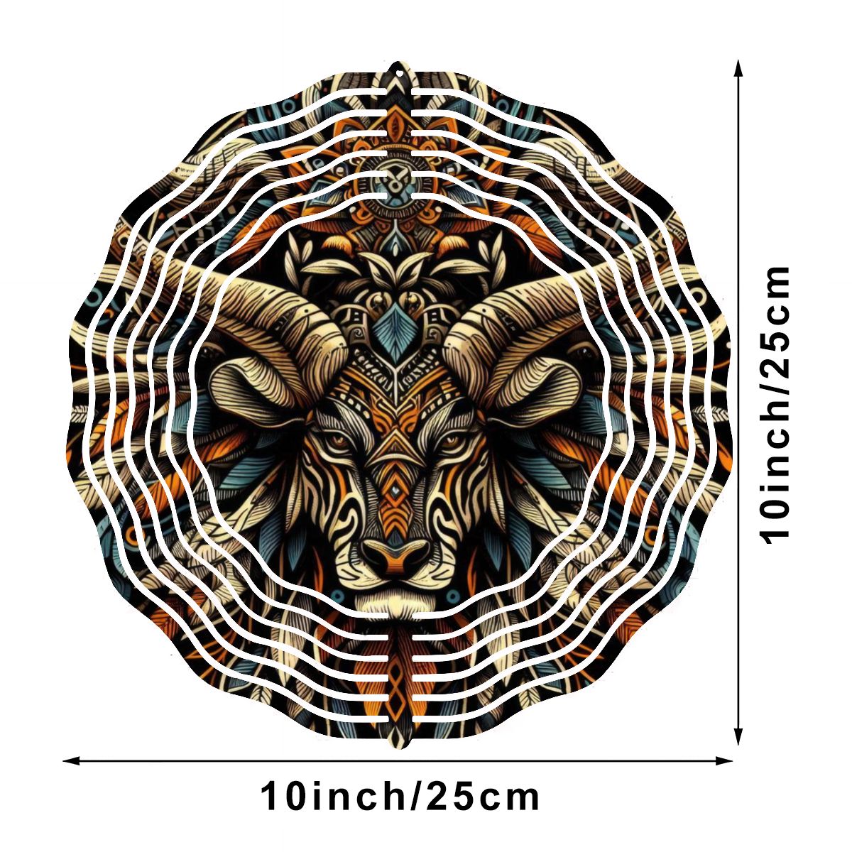 Wind Spinner 3D Metal Hanging Ornament (Made in USA) - Gregg Acini Adoree Designs - Garden Decor