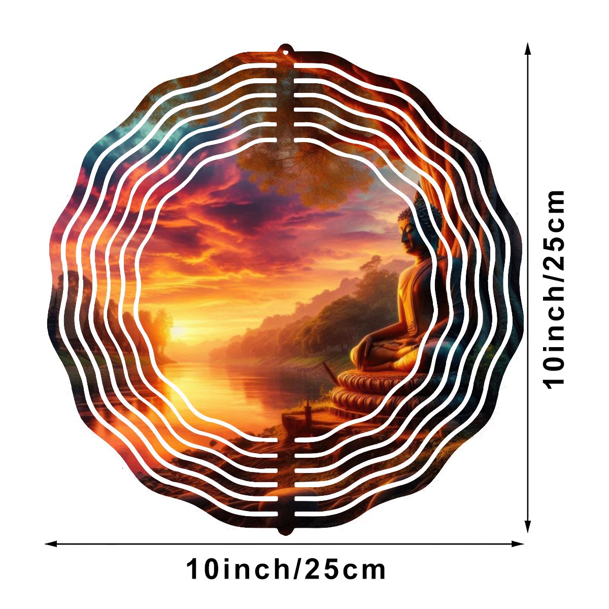 Wind Spinner 3D Metal Hanging Ornament (Made in USA) - Gregg Acini Adoree Designs - Garden Decor