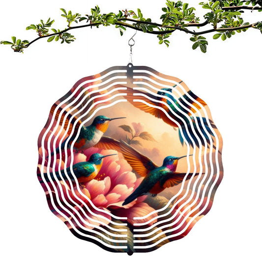 Wind Spinner 3D Metal Hanging Ornament (Made in USA) - Gregg Acini Adoree Designs - Garden Decor