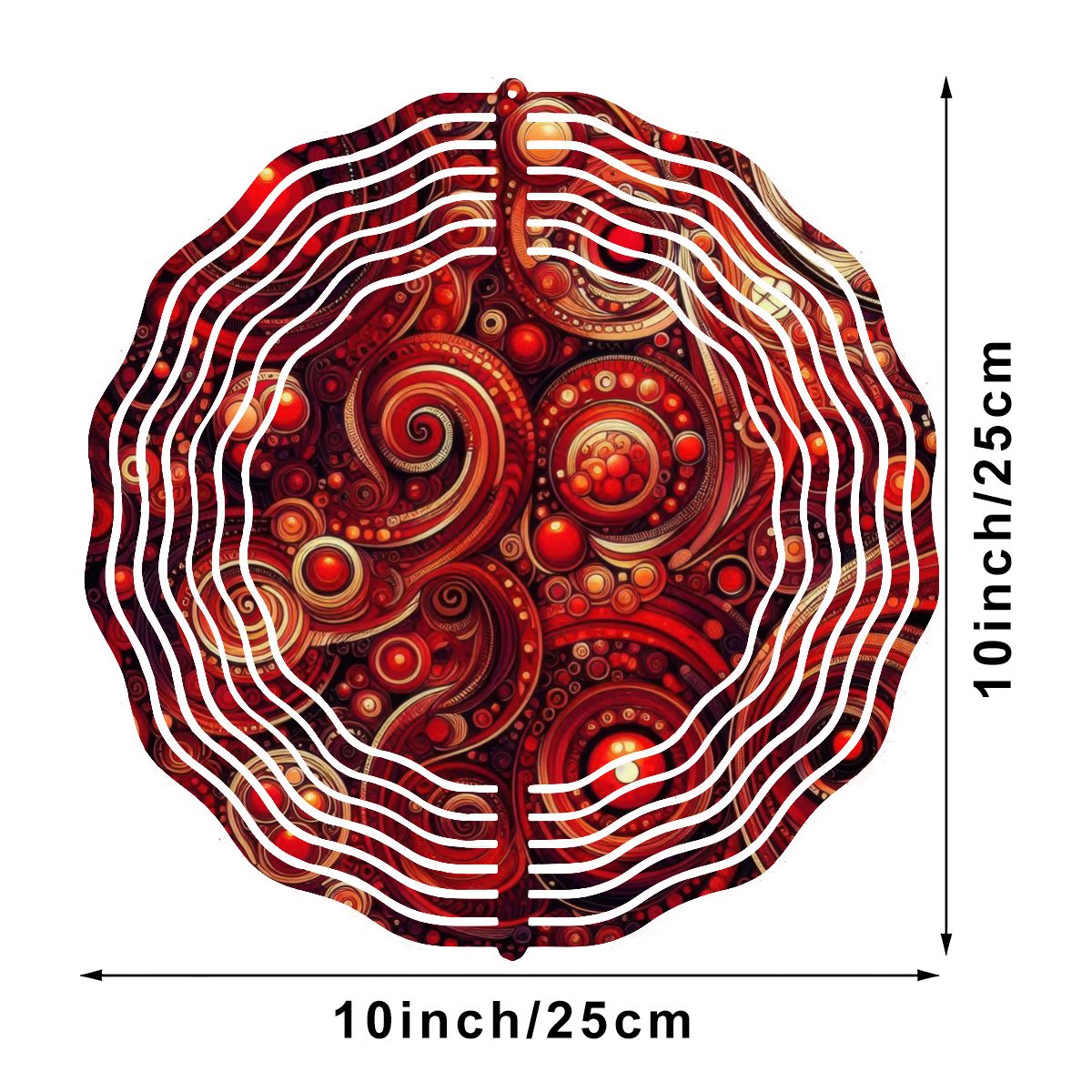 Wind Spinner 3D Metal Hanging Ornament (Made in USA) - Gregg Acini Adoree Designs - Garden Decor