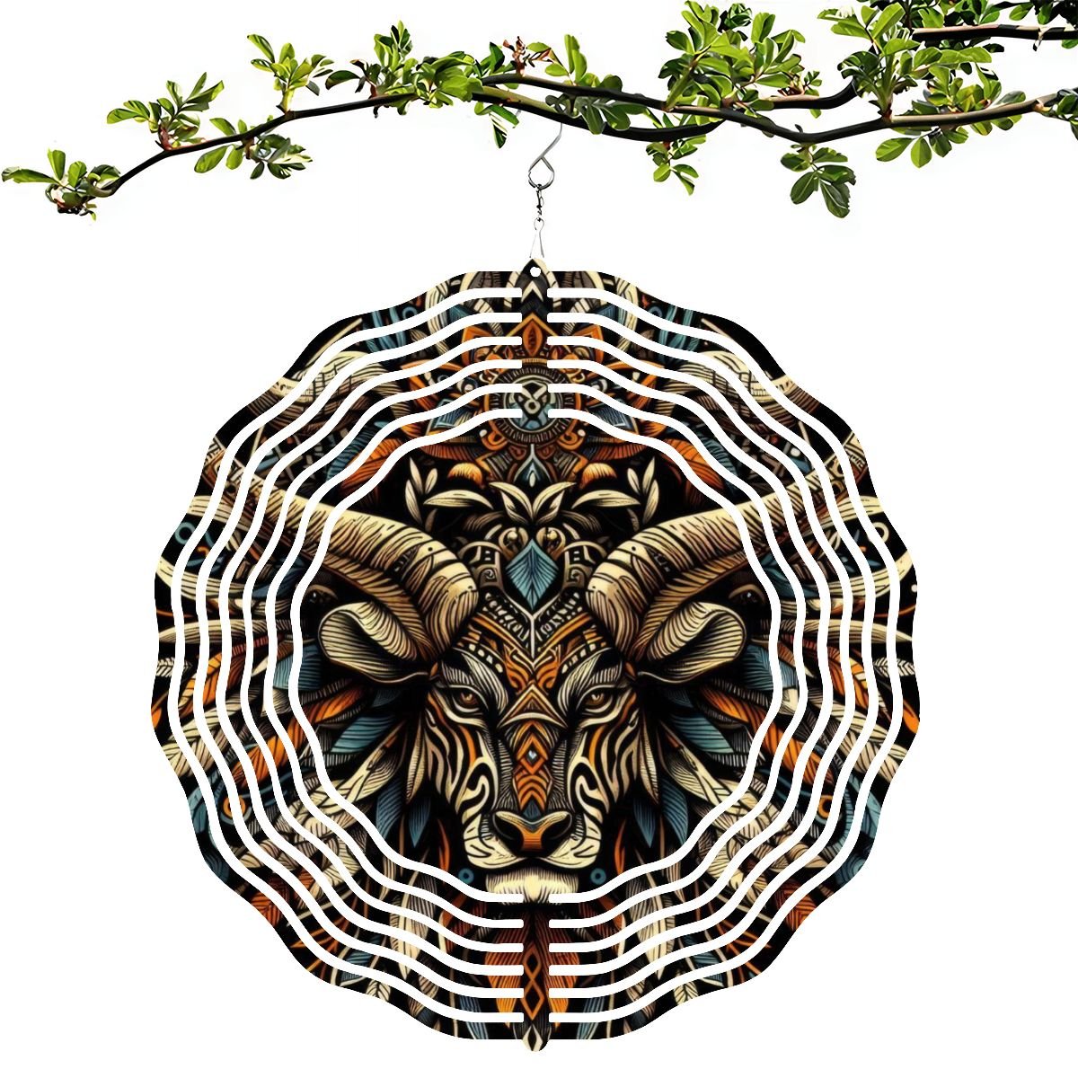 Wind Spinner 3D Metal Hanging Ornament (Made in USA) - Gregg Acini Adoree Designs - Garden Decor