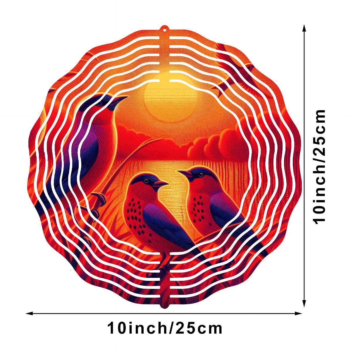 Wind Spinner 3D Metal Hanging Ornament (Made in USA) - Gregg Acini Adoree Designs - Garden Decor