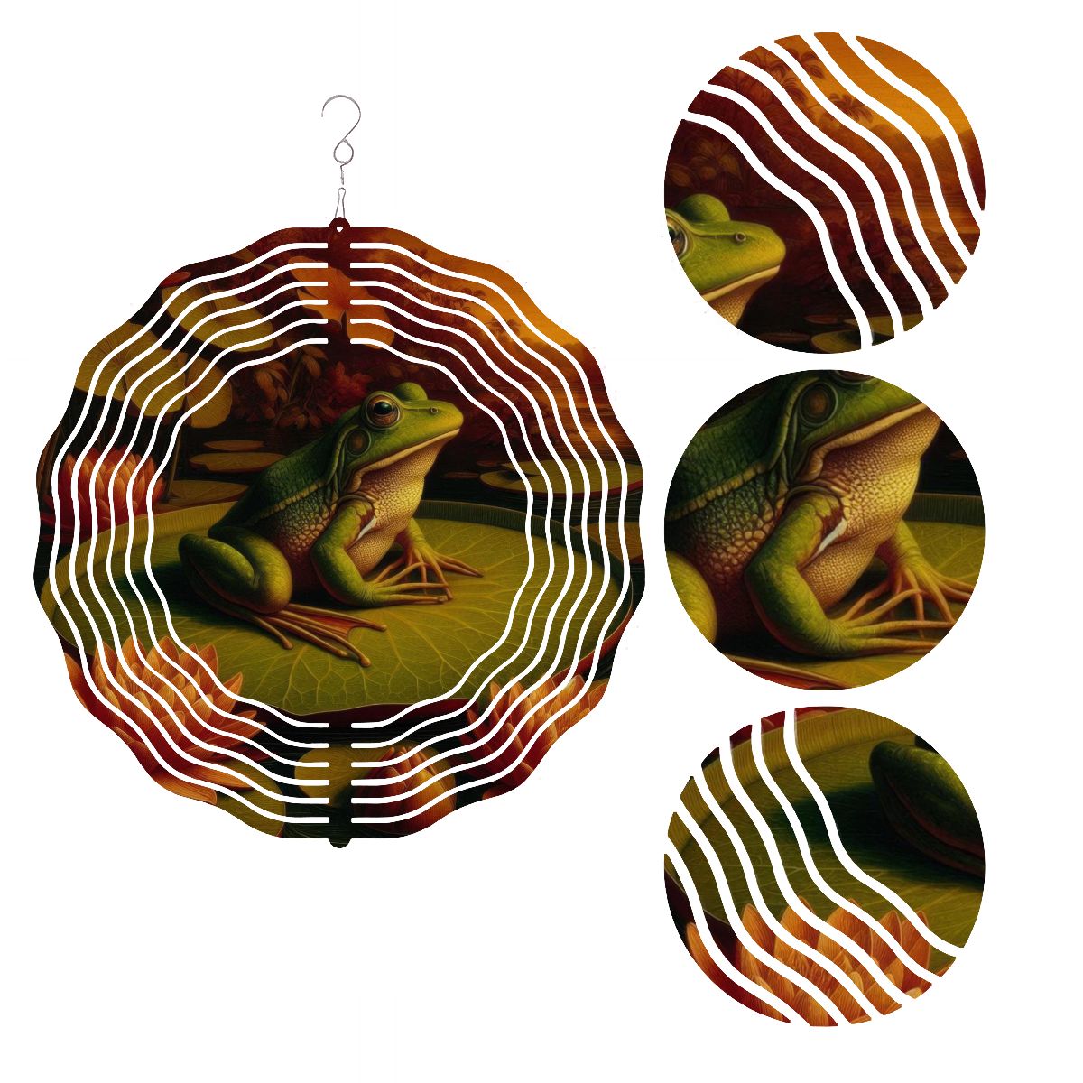 Wind Spinner 3D Metal Hanging Ornament (Made in USA) - Gregg Acini Adoree Designs - Garden Decor