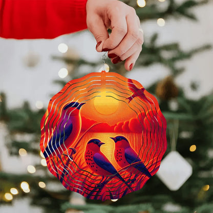 Wind Spinner 3D Metal Hanging Ornament (Made in USA) - Gregg Acini Adoree Designs - Garden Decor