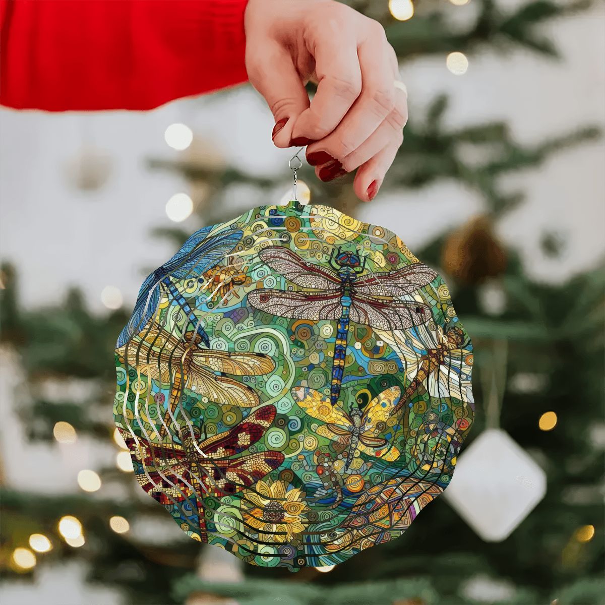 Wind Spinner 3D Metal Hanging Ornament (Made in USA) - Gregg Acini Adoree Designs - Garden Decor