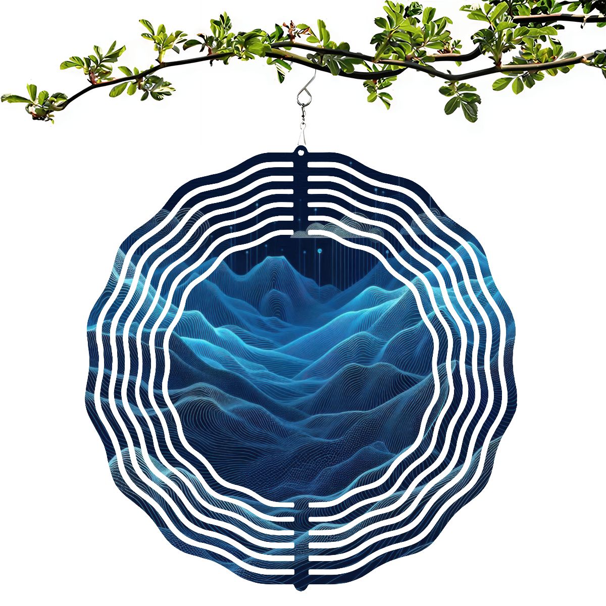 Wind Spinner 3D Metal Hanging Ornament (Made in USA) - Gregg Acini Adoree Designs - Garden Decor