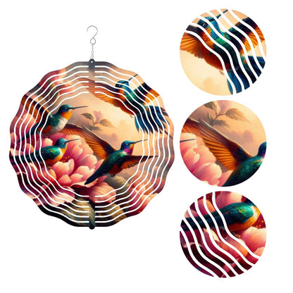 Wind Spinner 3D Metal Hanging Ornament (Made in USA) - Gregg Acini Adoree Designs - Garden Decor