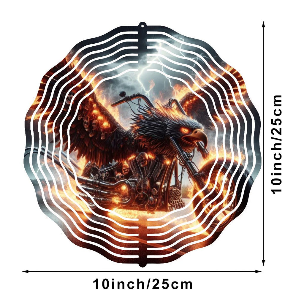 Wind Spinner 3D Metal Hanging Ornament (Made in USA) - Gregg Acini Adoree Designs - Garden Decor