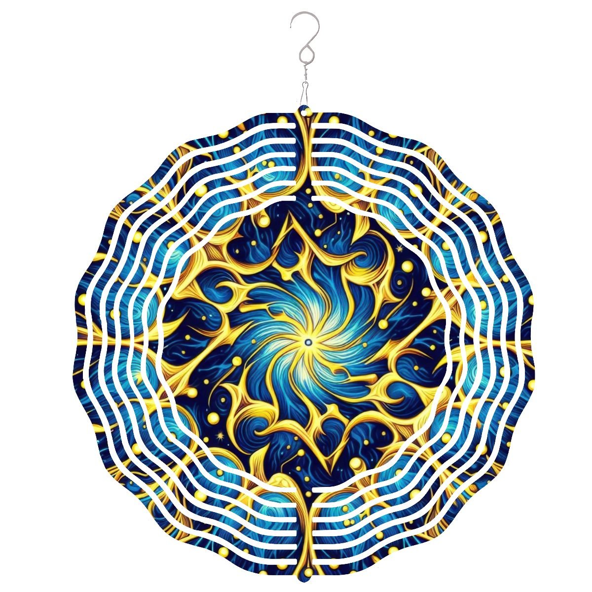 Wind Spinner 3D Metal Hanging Ornament (Made in USA) - Gregg Acini Adoree Designs - Garden Decor