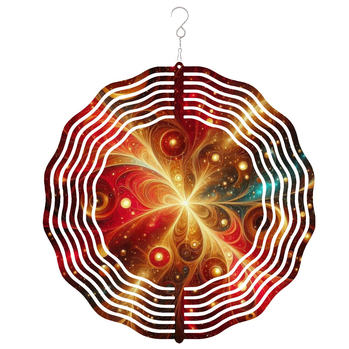 Wind Spinner 3D Metal Hanging Ornament (Made in USA) - Gregg Acini Adoree Designs - Garden Decor