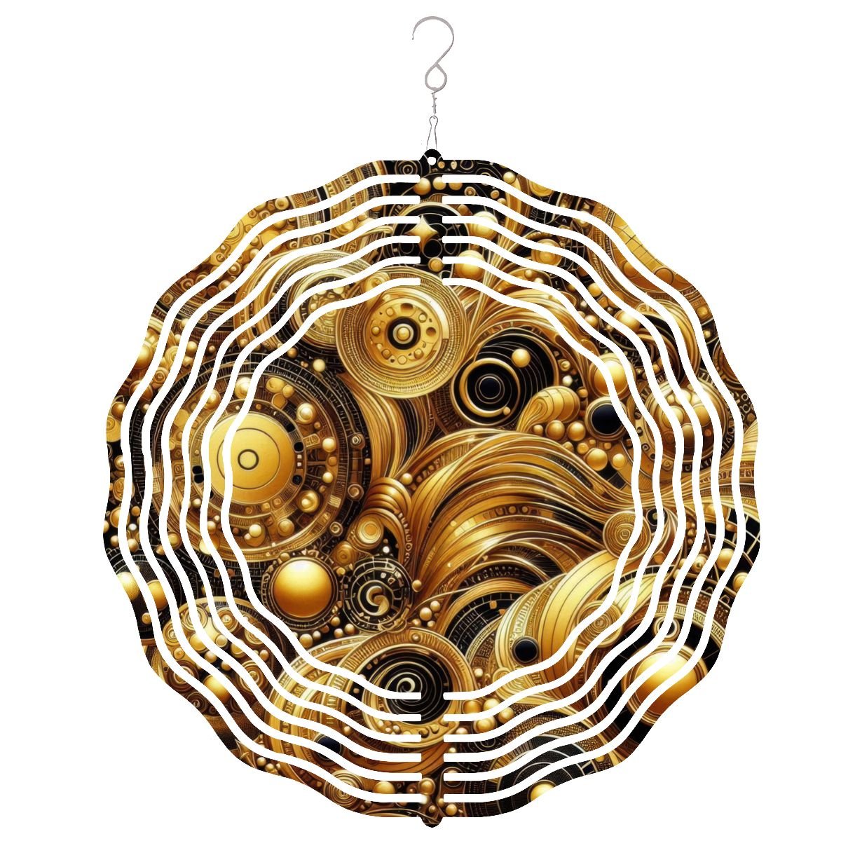Wind Spinner 3D Metal Hanging Ornament (Made in USA) - Gregg Acini Adoree Designs - Garden Decor