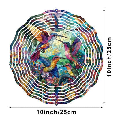 Wind Spinner 3D Metal Hanging Ornament (Made in USA) - Gregg Acini Adoree Designs - Garden Decor