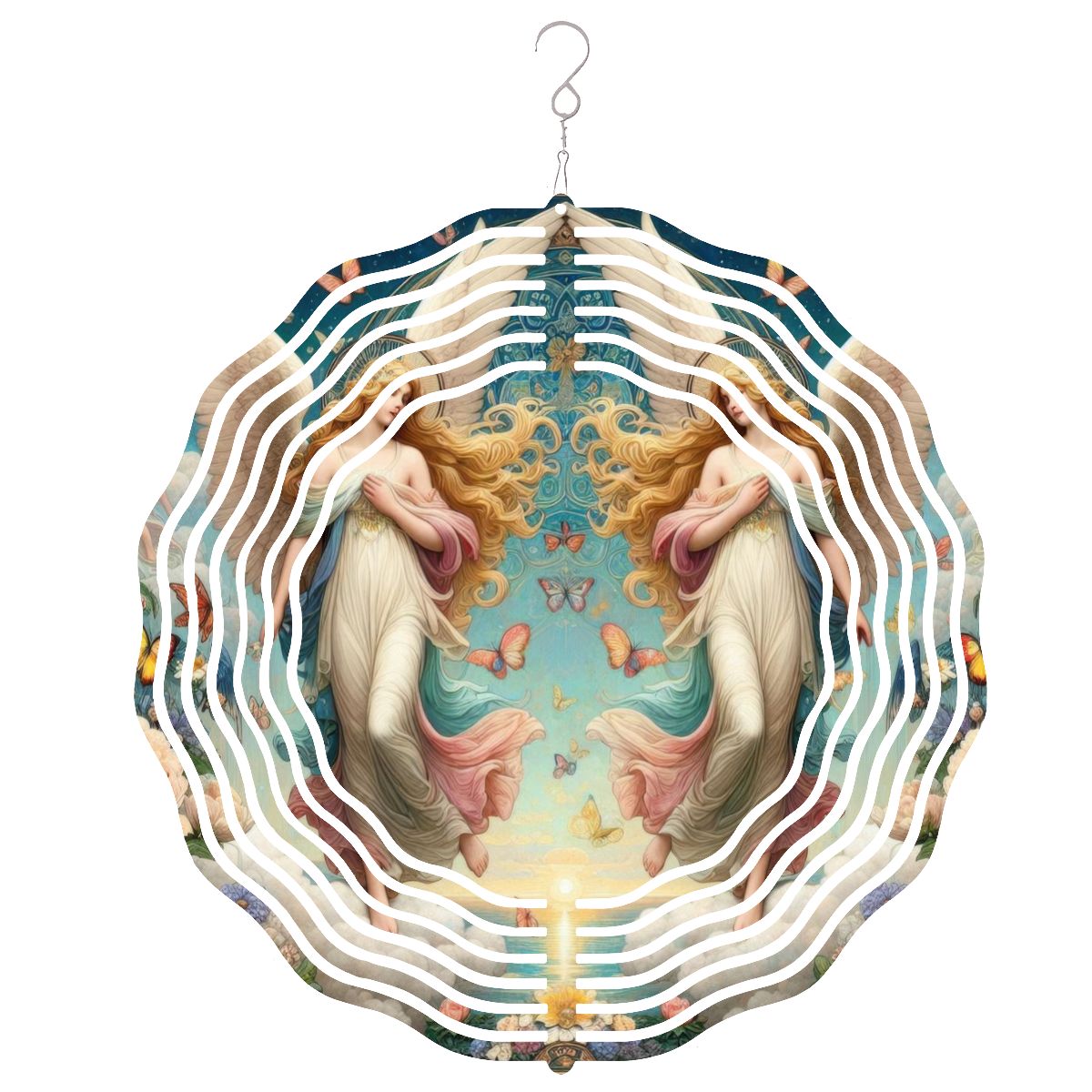 Wind Spinner 3D Metal Hanging Ornament (Made in USA) - Gregg Acini Adoree Designs - Garden Decor