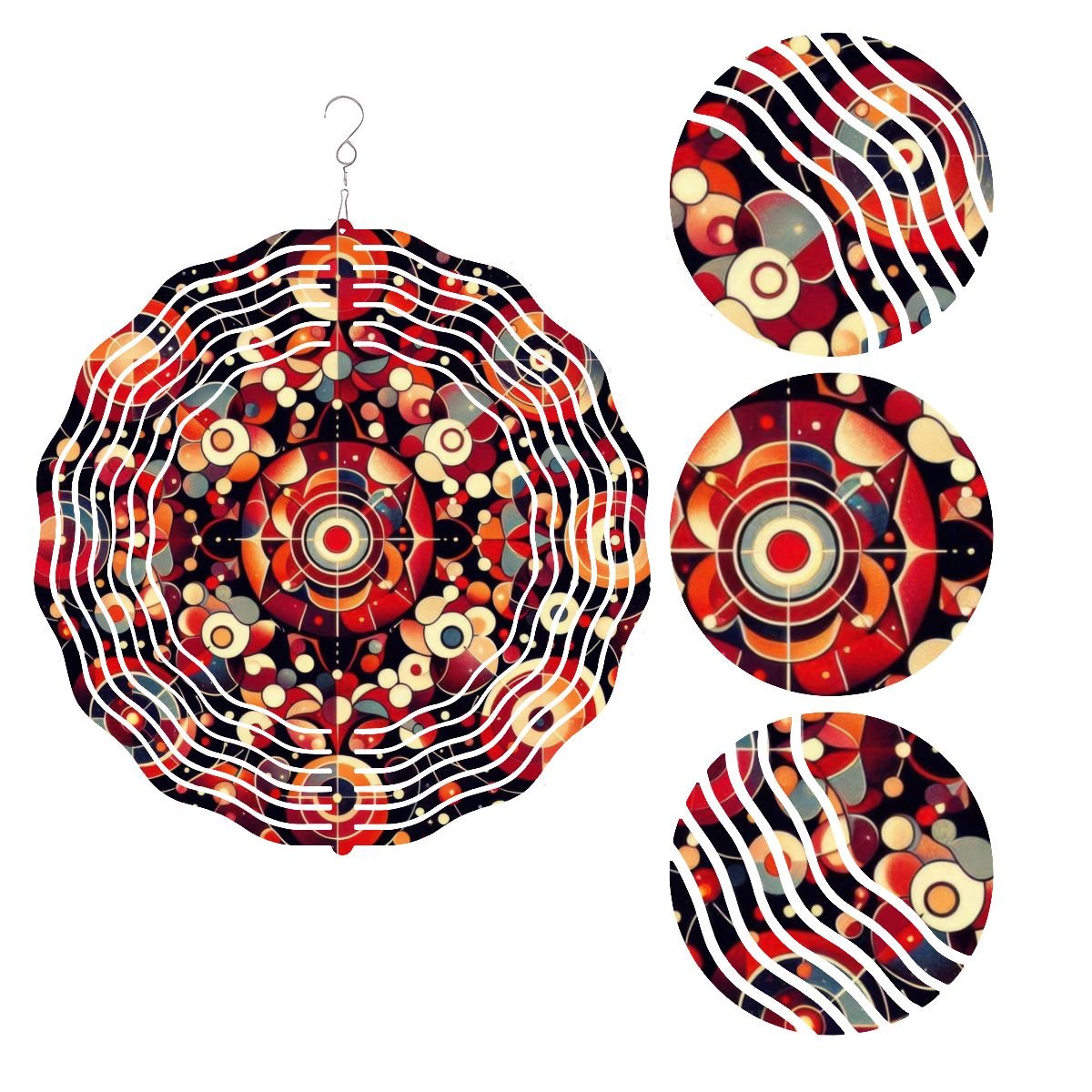 Wind Spinner 3D Metal Hanging Ornament (Made in USA) - Gregg Acini Adoree Designs - Garden Decor