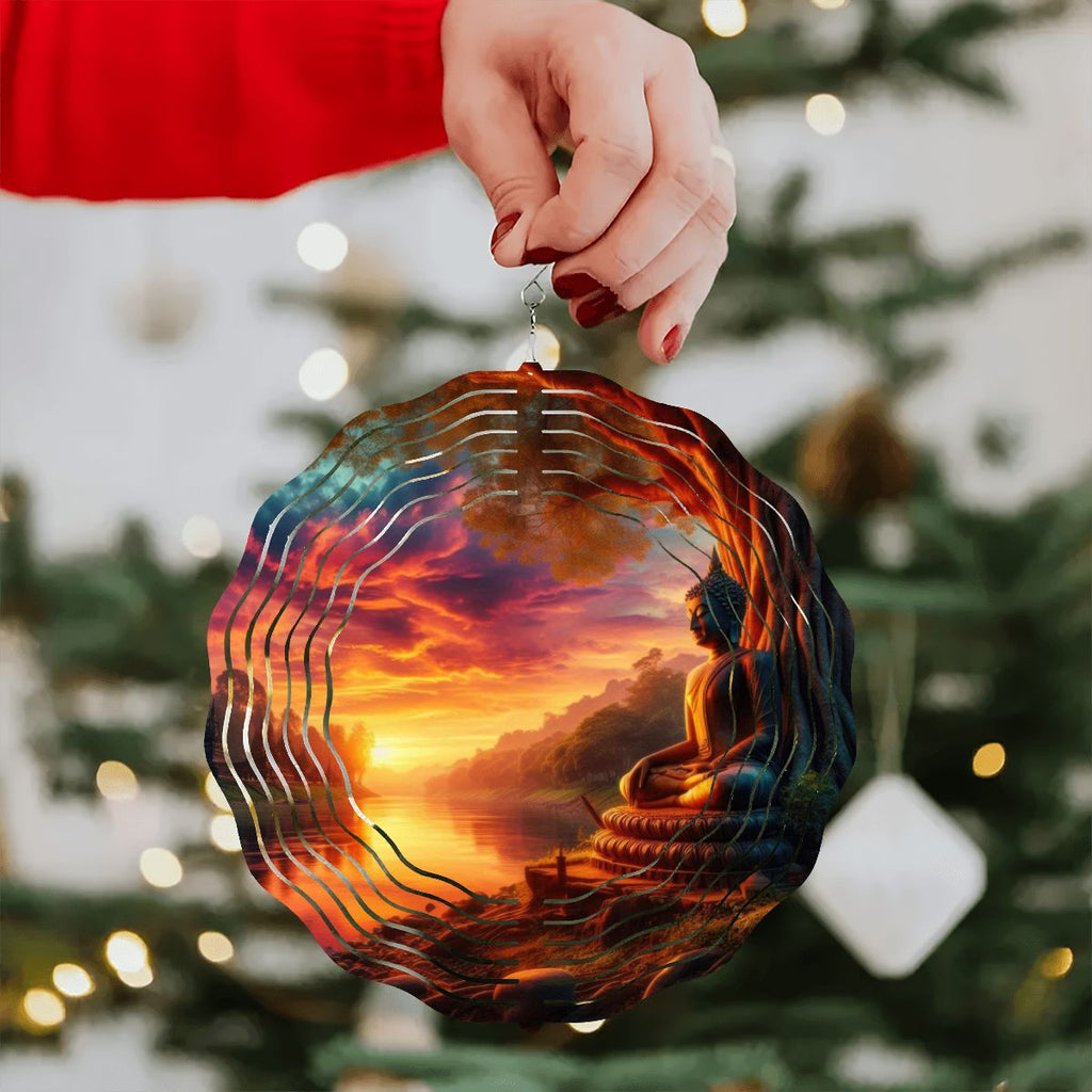 Wind Spinner 3D Metal Hanging Ornament (Made in USA) - Gregg Acini Adoree Designs - Garden Decor