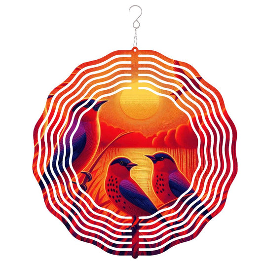 Wind Spinner 3D Metal Hanging Ornament (Made in USA) - Gregg Acini Adoree Designs - Garden Decor