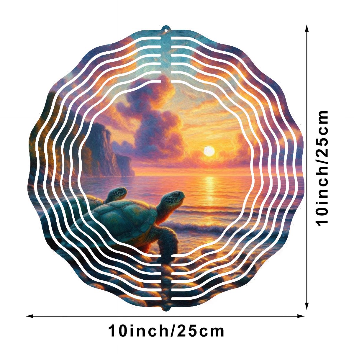 Wind Spinner 3D Metal Hanging Ornament (Made in USA) - Gregg Acini Adoree Designs - Garden Decor