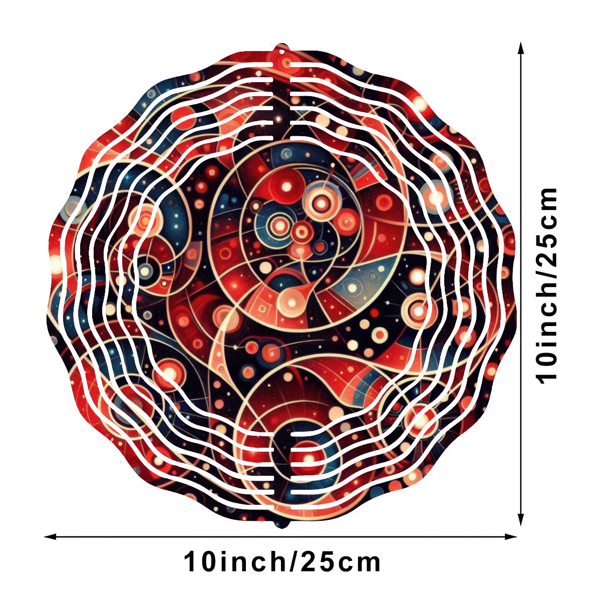 Wind Spinner 3D Metal Hanging Ornament (Made in USA) - Gregg Acini Adoree Designs - Garden Decor