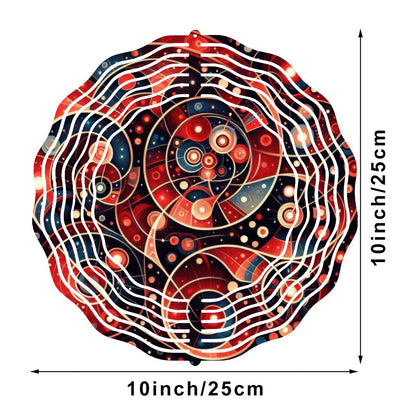 Wind Spinner 3D Metal Hanging Ornament (Made in USA) - Gregg Acini Adoree Designs - Garden Decor