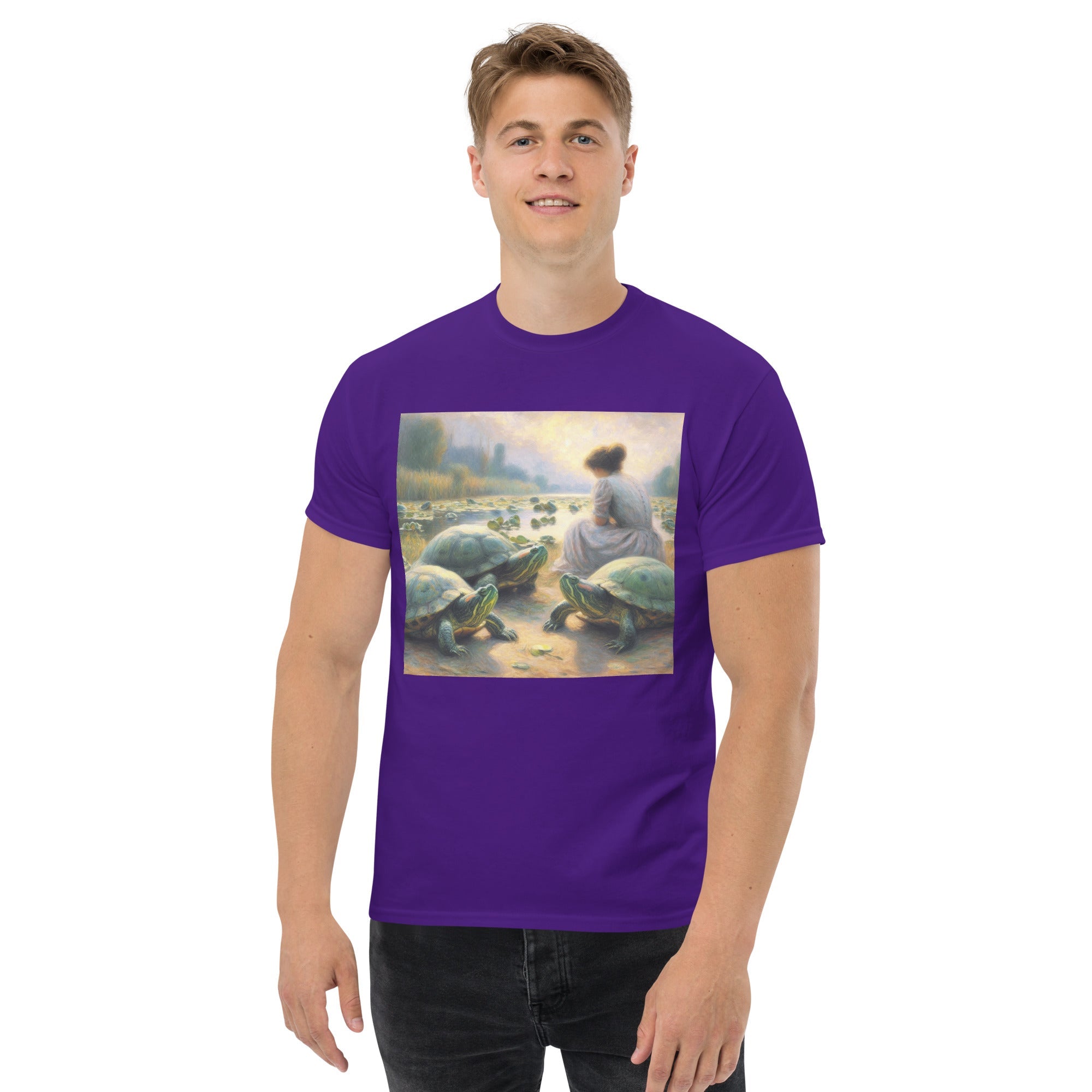 Woman with Turtles Unisex classic tee - Gregg Acini Adoree Designs - T-Shirt