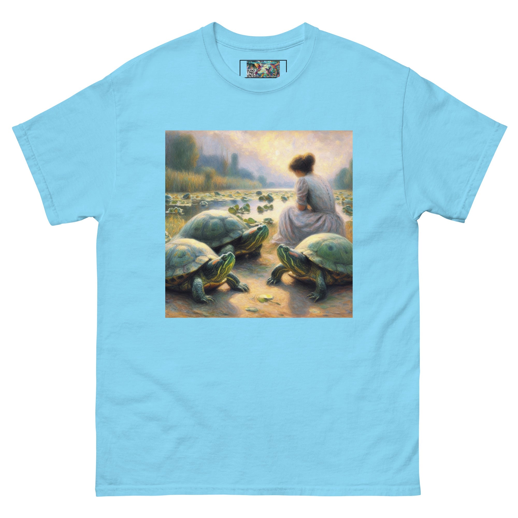 Woman with Turtles Unisex classic tee - Gregg Acini Adoree Designs - T-Shirt