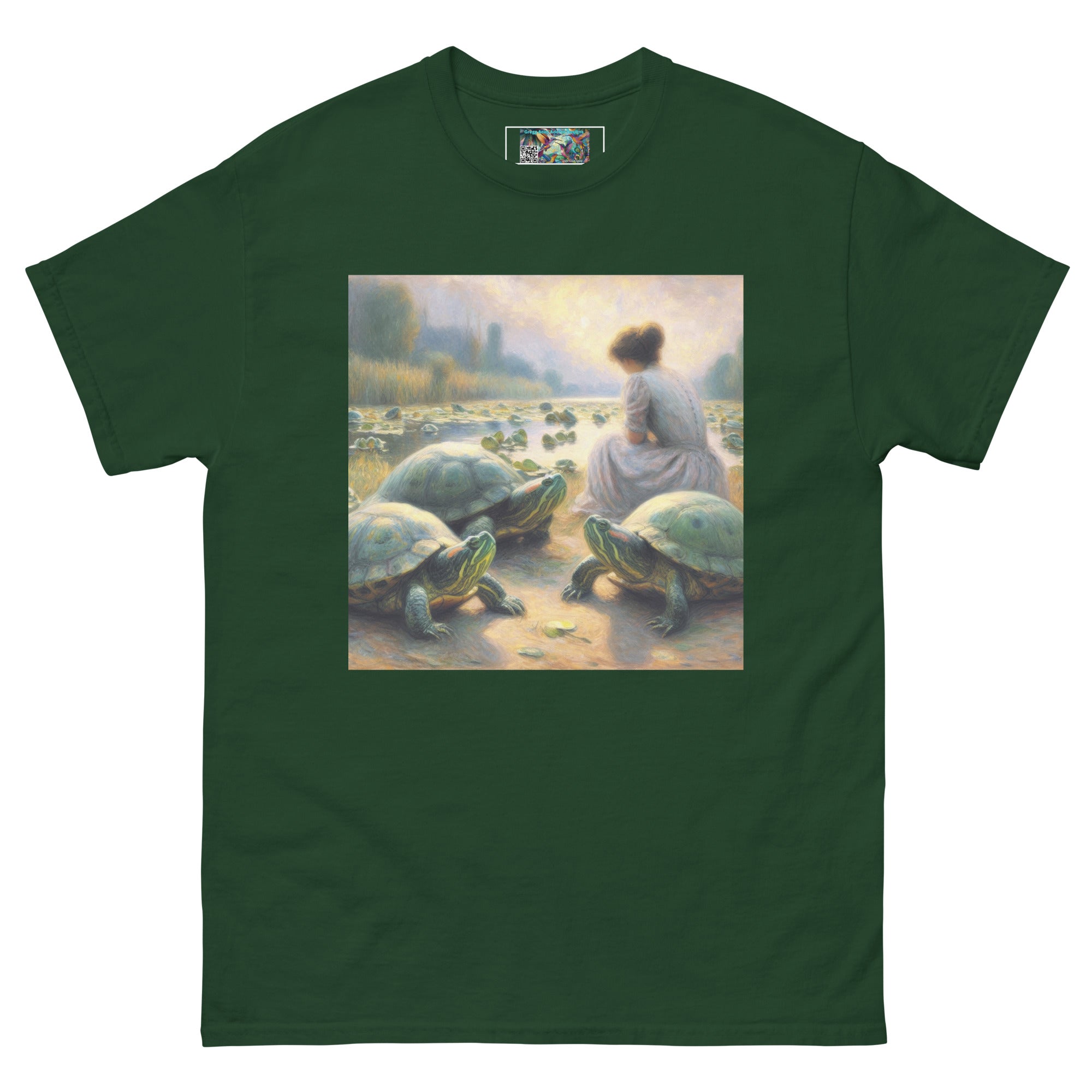 Woman with Turtles Unisex classic tee - Gregg Acini Adoree Designs - T-Shirt