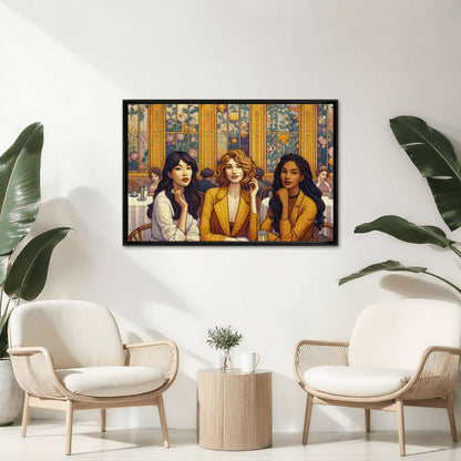 Women in a Cafe Wooden Jigsaw Puzzles 1000 pcs - Gregg Acini Adoree Designs - Jigsaw Puzzle