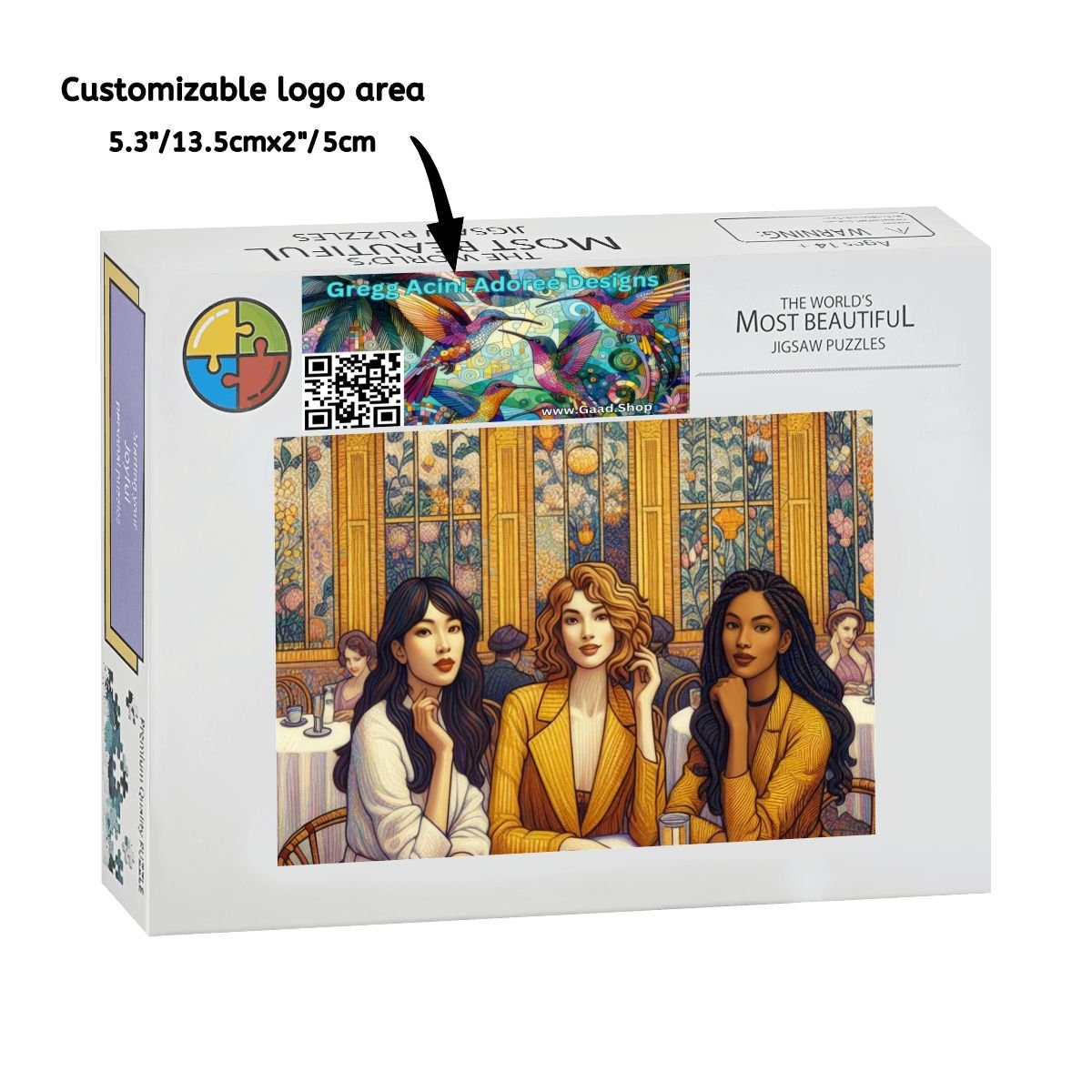 Women in a Cafe Wooden Jigsaw Puzzles 1000 pcs - Gregg Acini Adoree Designs - Jigsaw Puzzle