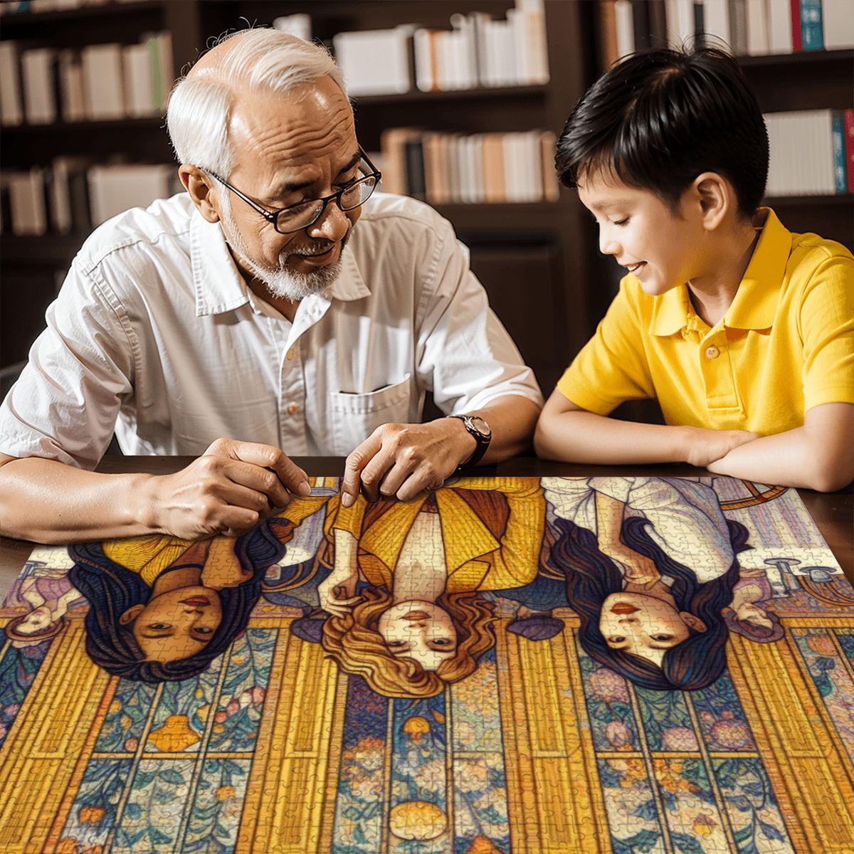 Women in a Cafe Wooden Jigsaw Puzzles 1000 pcs - Gregg Acini Adoree Designs - Jigsaw Puzzle