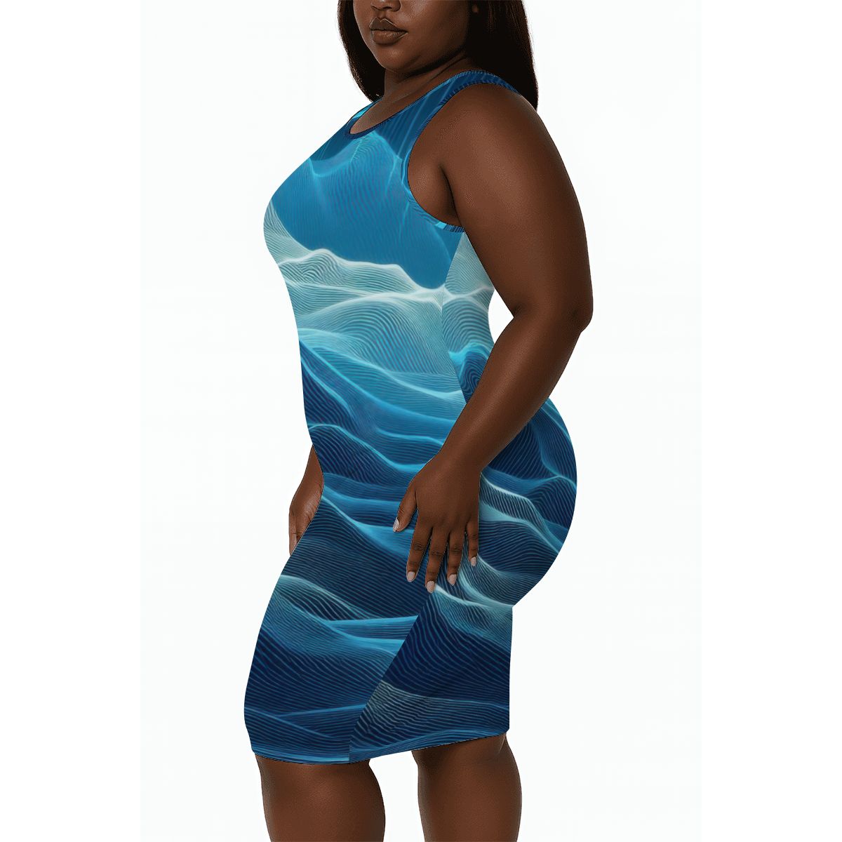 Women's Plus Size Sleeveless Dress - Gregg Acini Adoree Designs - Dress