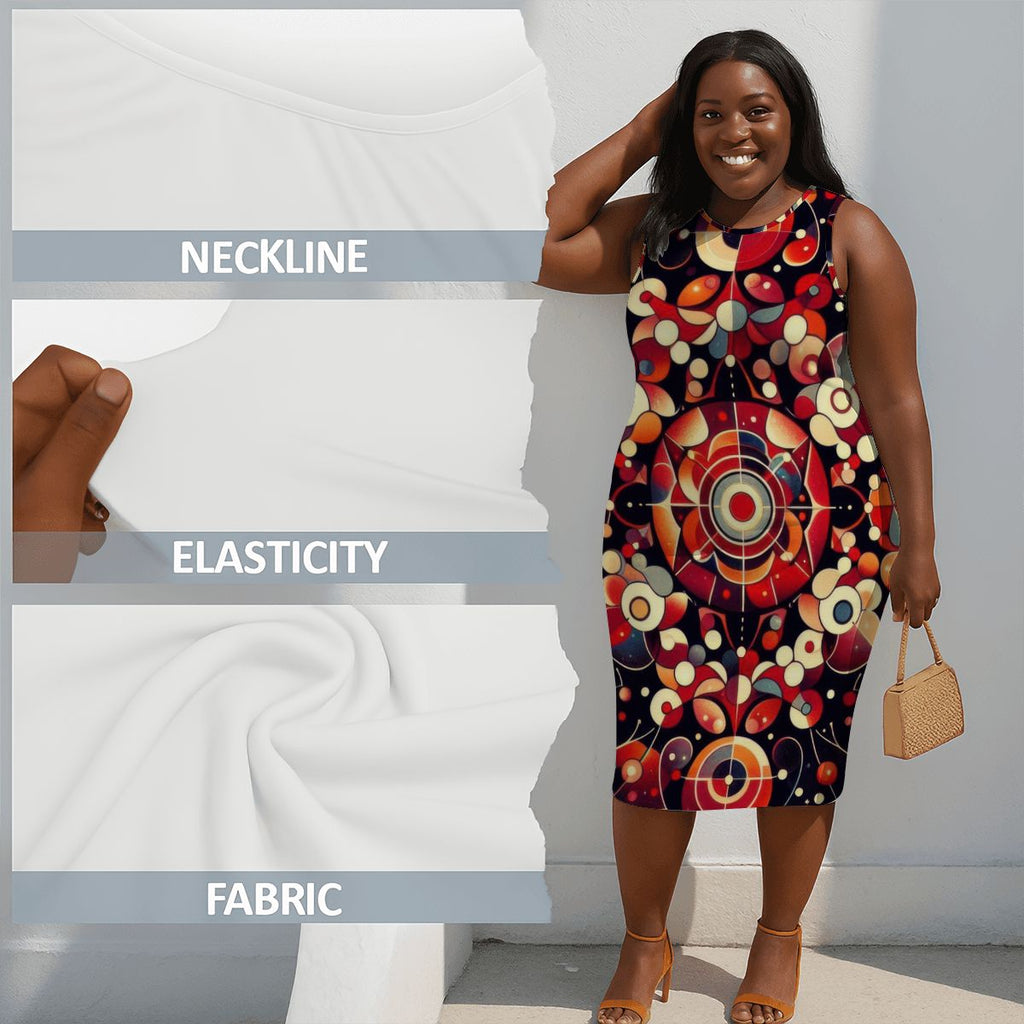 Women's Plus Size Sleeveless Dress - Gregg Acini Adoree Designs - Dress